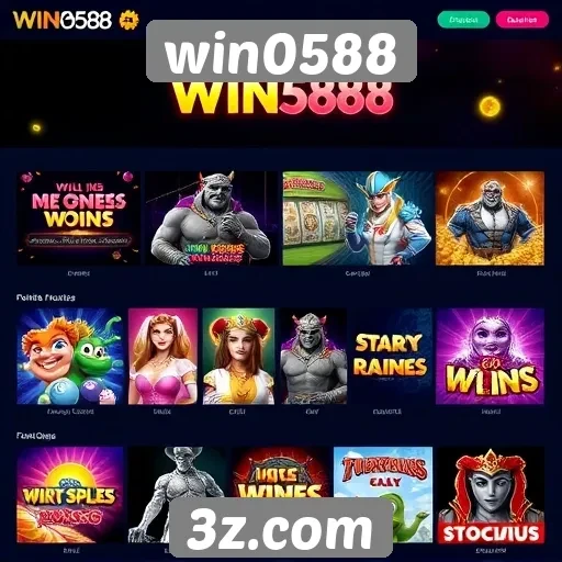 Avaliação da variedade de jogos disponíveis na win0588